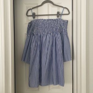 Zara Stripped Strapless Dress